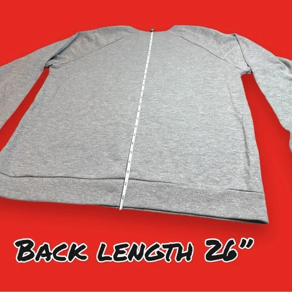 NWOT 🤘🎸Def Leppard Crew Neck Sweatshirt in Light Heather Grey and Red. Size L - Picture 7 of 11